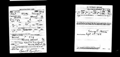 Bob Crawford's Draft Registration Card
